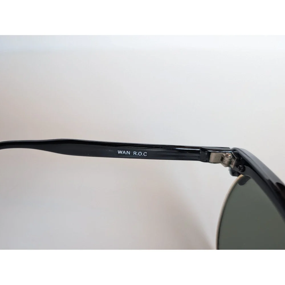 Clubmaster‎ Sunglasses Teal Black Marbled Gold Trim Taiwan ROC Retro
